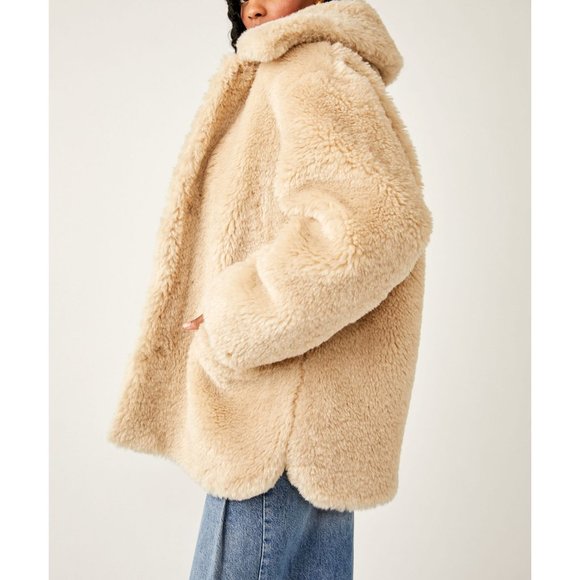 Free People Tan Pea Coat *NWT* - Picture 2 of 9